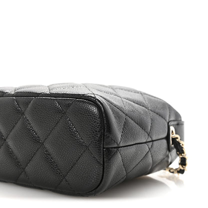 Chanel Caviar Quilted Hobo Clutch With Chain Black 9 of 9
