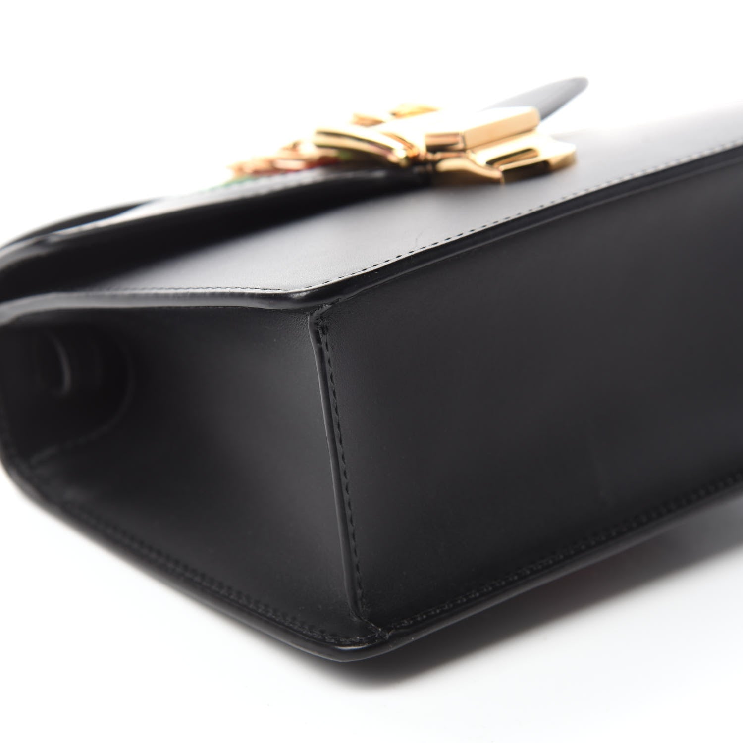 Gucci Calfskin Mini Sylvie Top Handle Bag Black 6 of 11