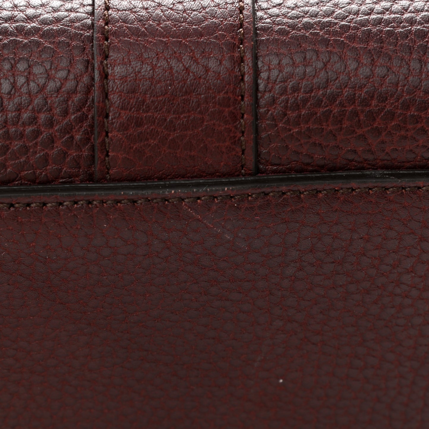 Grain Vegetable Tanned Calfskin Zipped Bayswater Oxblood