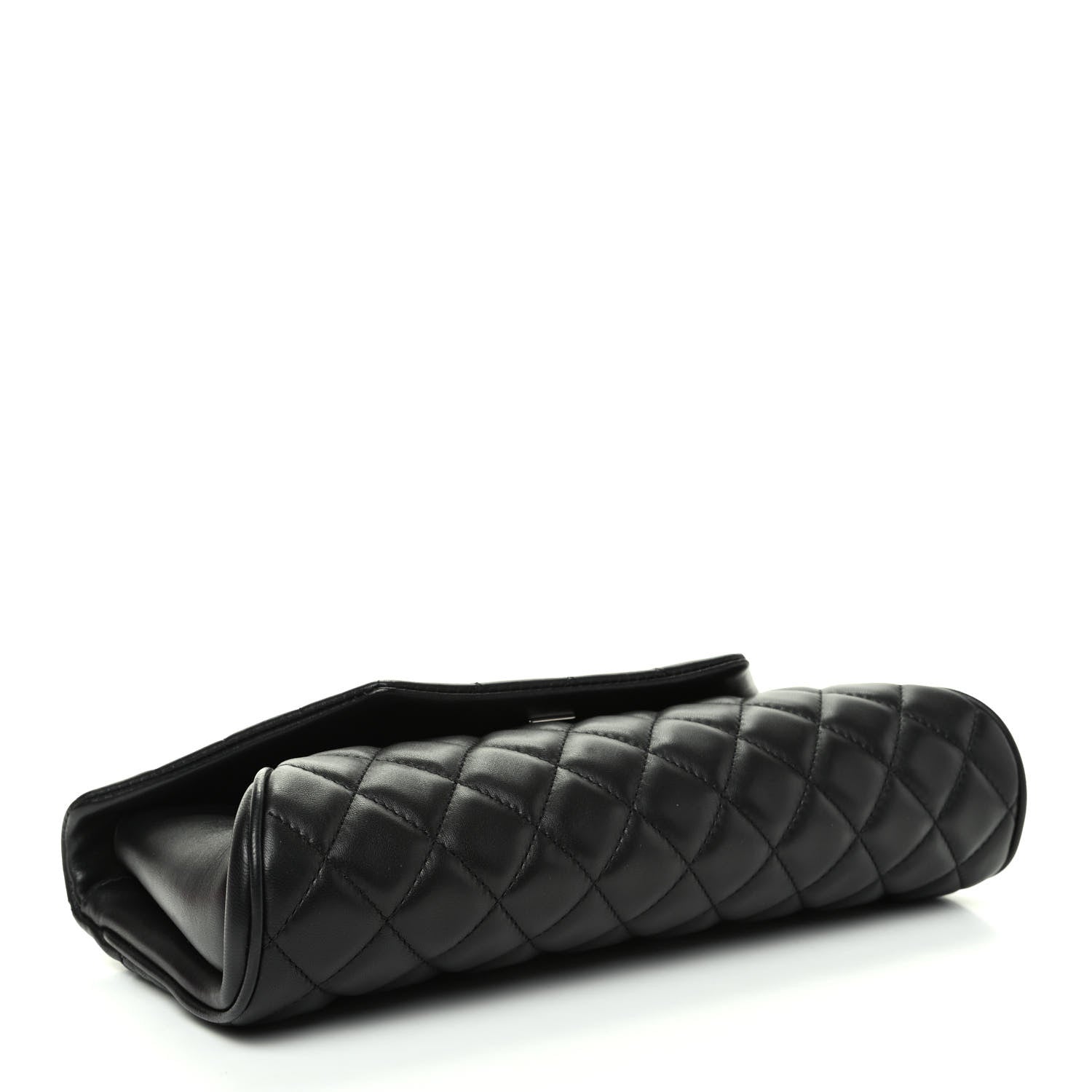 Chanel Lambskin Quilted Fold Up Again Clutch Black 4 of 7