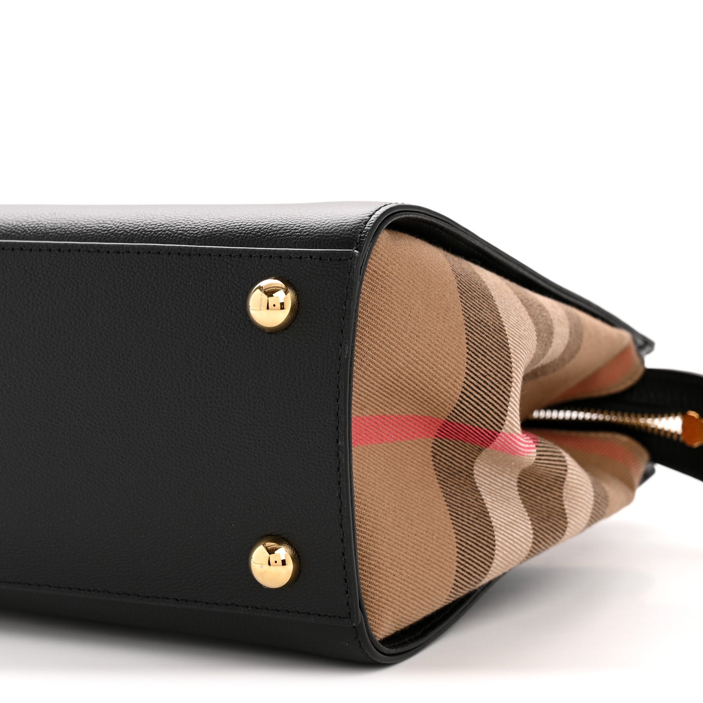 Calfskin Mega Check Small Banwell Tote Black