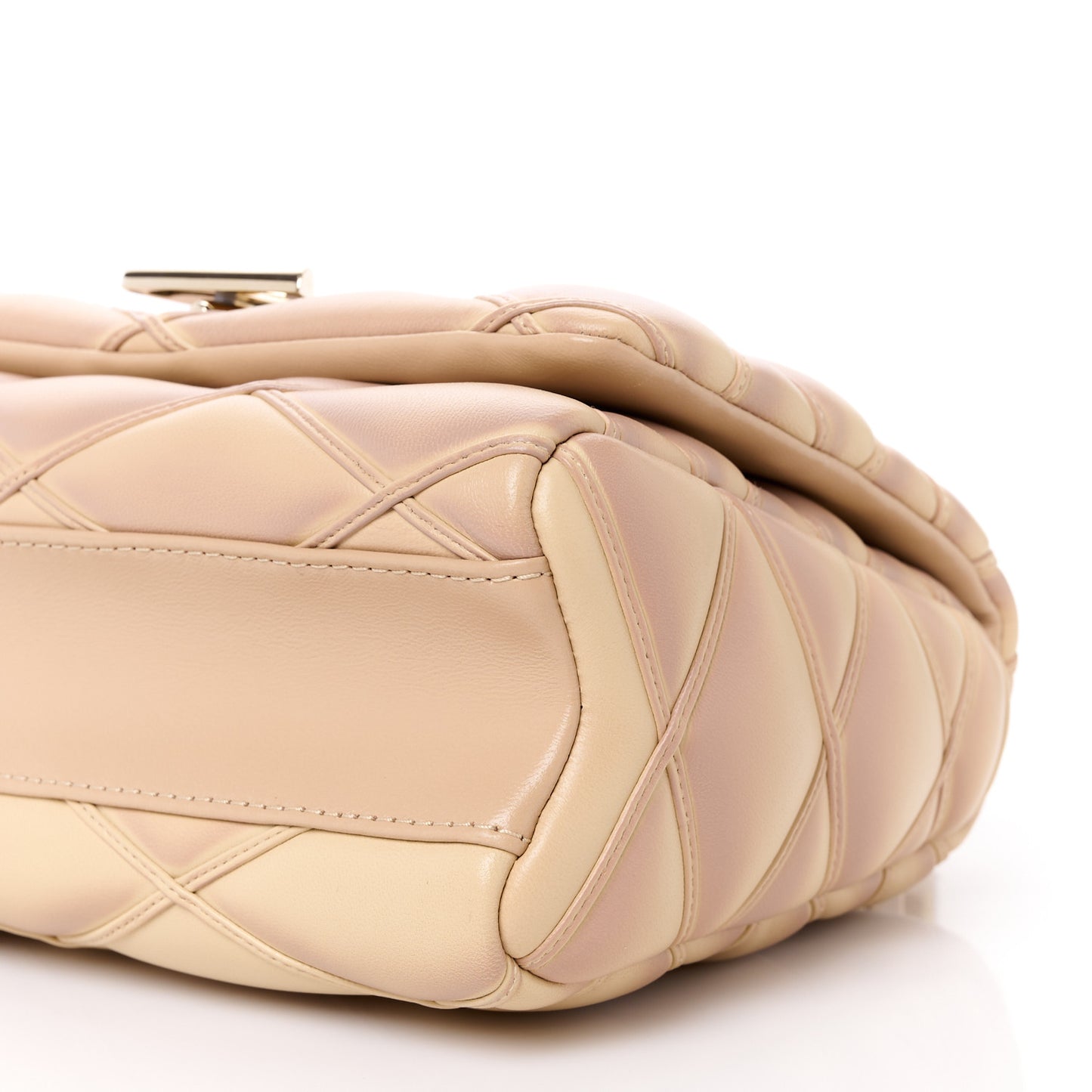 Lambskin Malletage Top Handle GO-14 MM Beige Rose