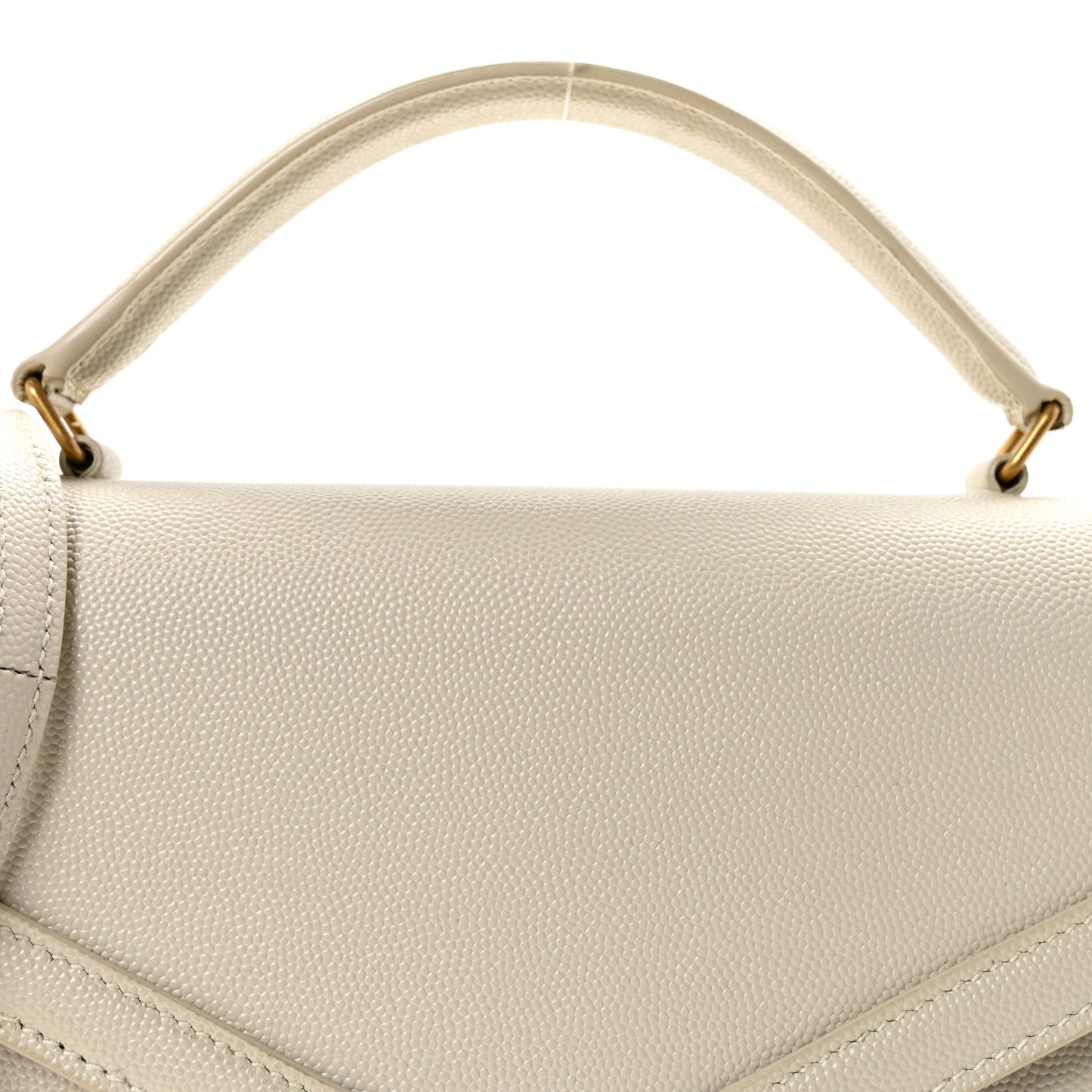 Grain de Poudre Medium Classic Monogram Cassandra Top Handle Crema Soft Rouge Legion