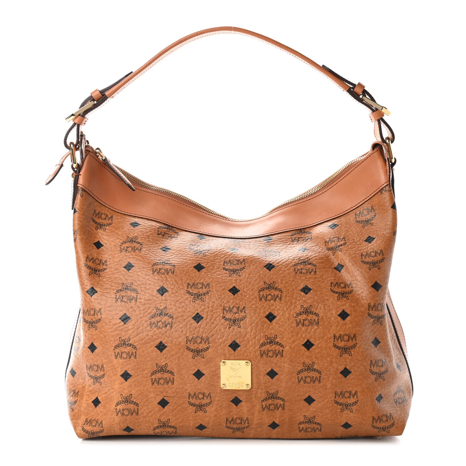 MCM Visetos Hobo Cognac 1 of 8