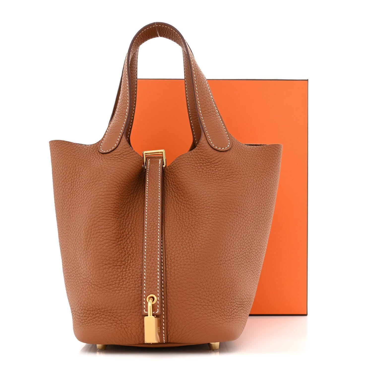 Hermes Taurillon Clemence Picotin Lock 18 PM Gold 12 of 12