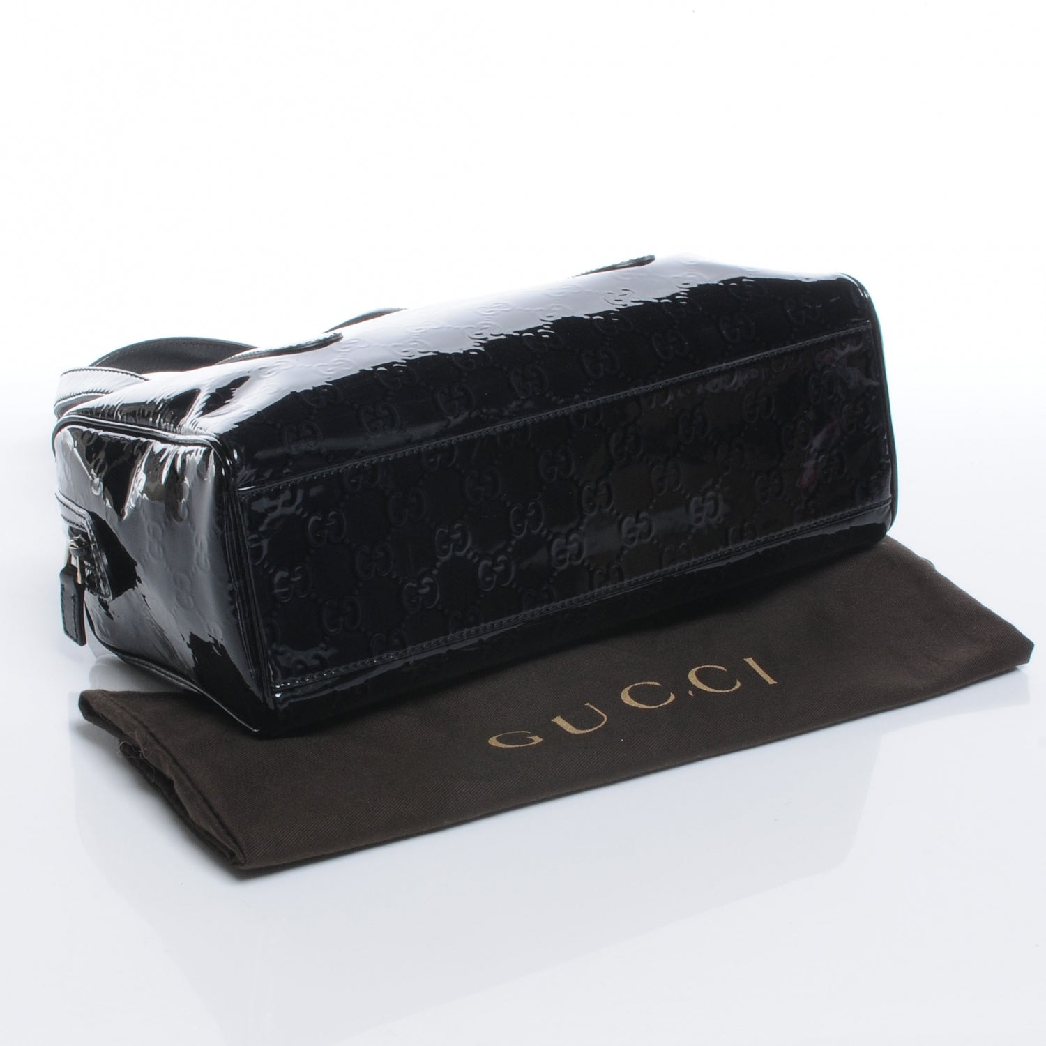Gucci Patent Guccissima Boston Black 4 of 7