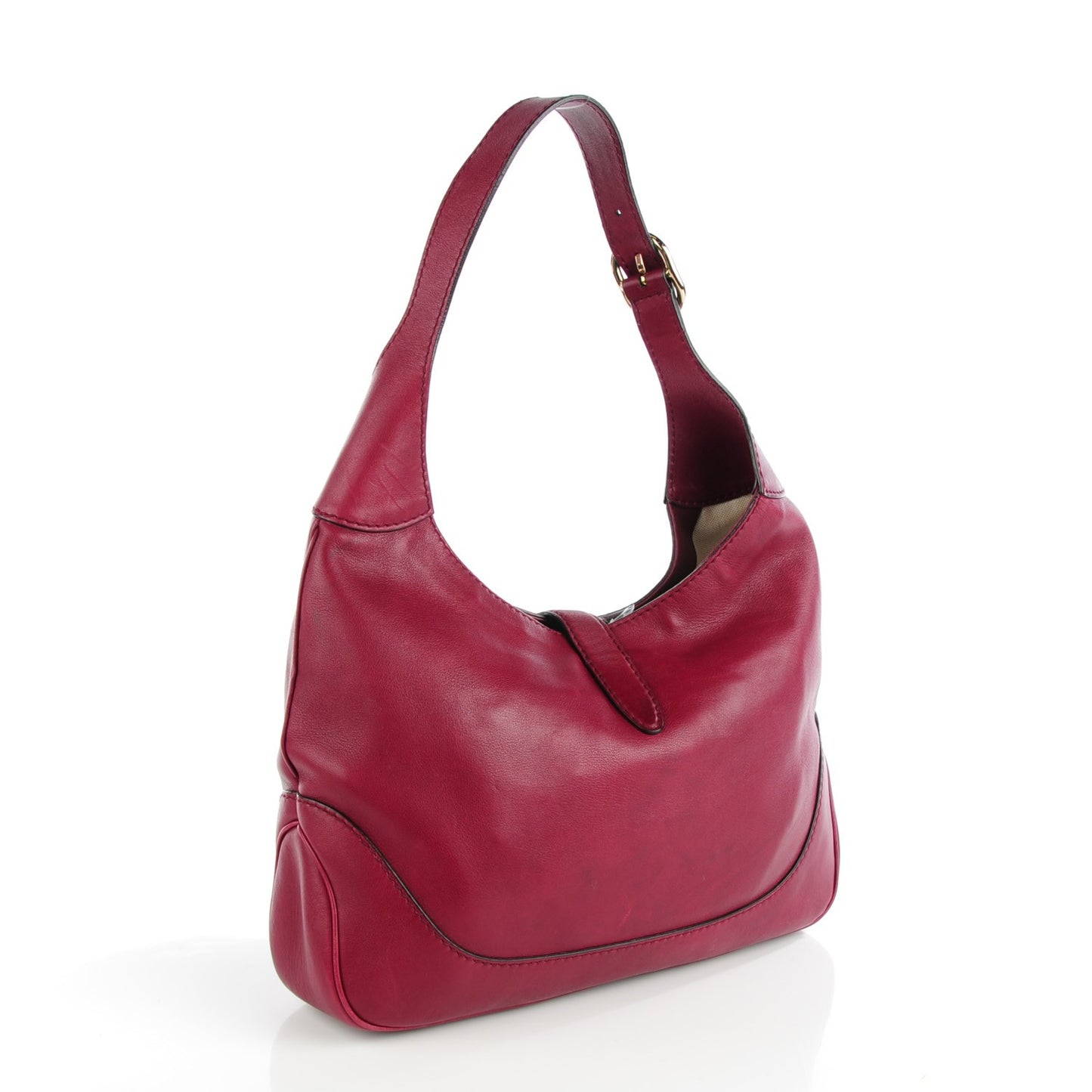 Calfskin Medium Jackie Soft Hobo Burgundy