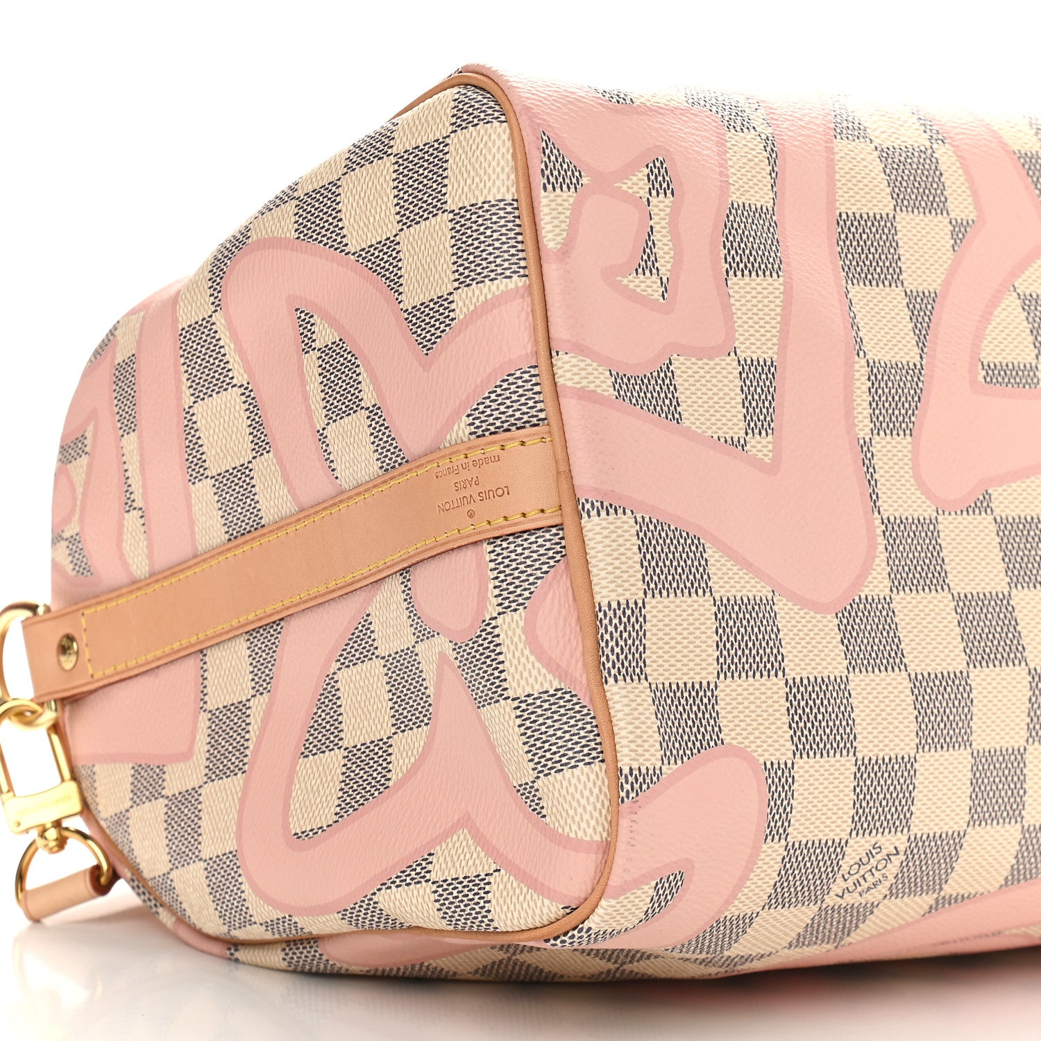 Louis Vuitton Damier Azur Tahitienne Speedy Bandouliere 30 Rose Ballerine 8 of 9