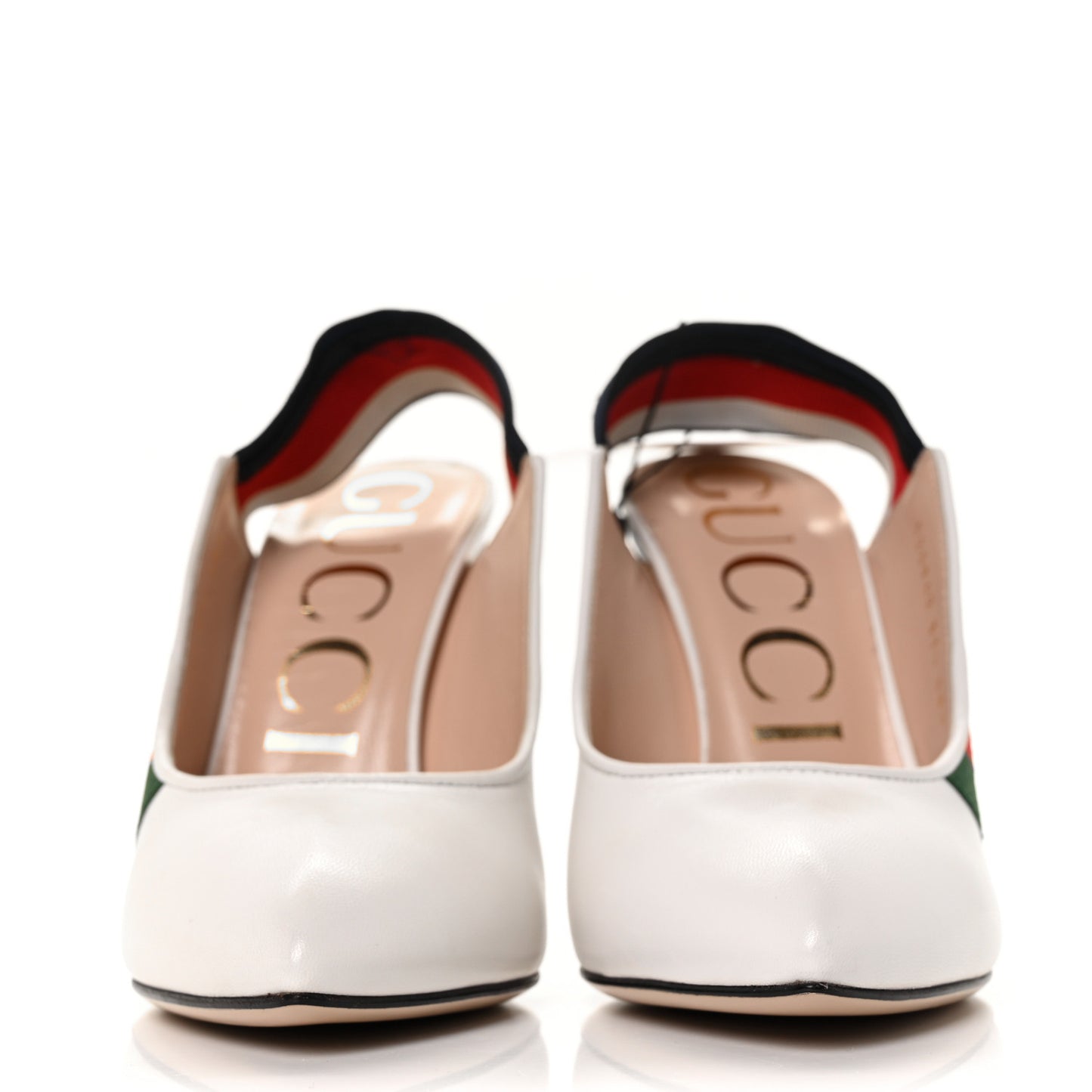 Malaga Kid Web Sylvie High Heel Slingback Pumps 37.5 White