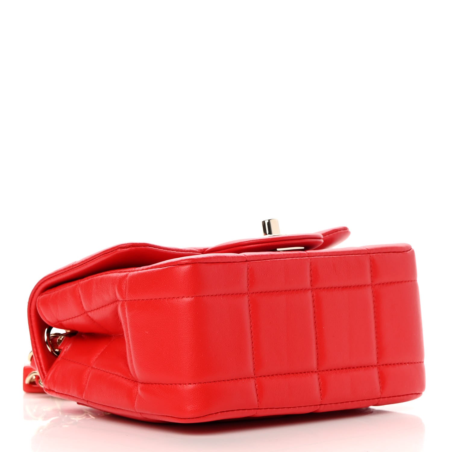 Chanel Lambskin Resin Crystal Square Quilted Monacoco Mini Flap Red 4 of 11