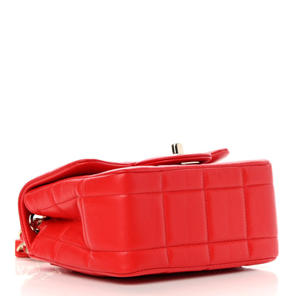 Chanel Lambskin Resin Crystal Square Quilted Monacoco Mini Flap Red 4 of 11
