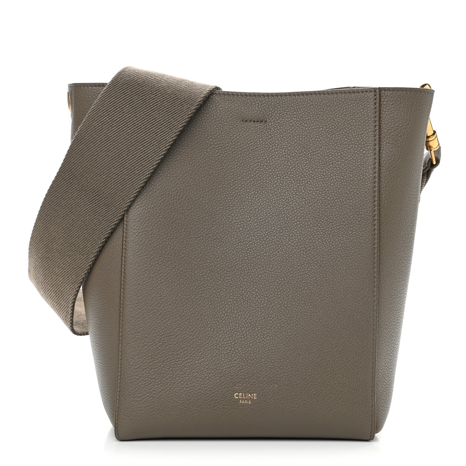 Celine Soft Grained Calfskin Small Sangle Bucket Bag Taupe 1 of 9