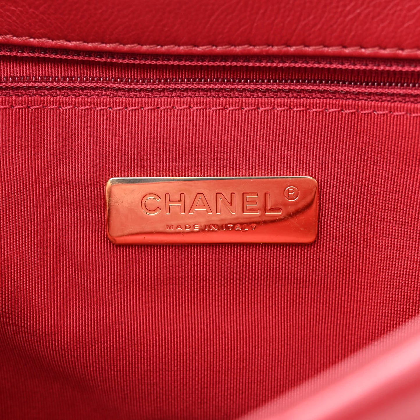 Goatskin Quilted Medium Chanel 19 Flap Red