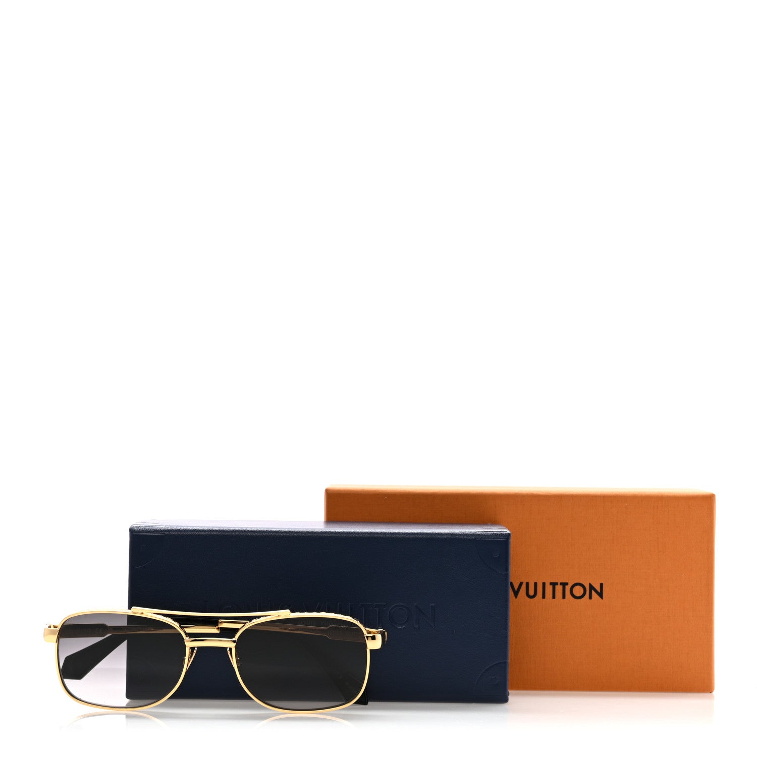 Louis Vuitton Metal Square Sunglasses Z2207U Gold 7 of 7