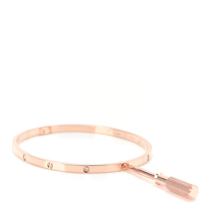 Cartier 18K Pink Gold 10 Diamond Small LOVE Bracelet 20 4 of 6