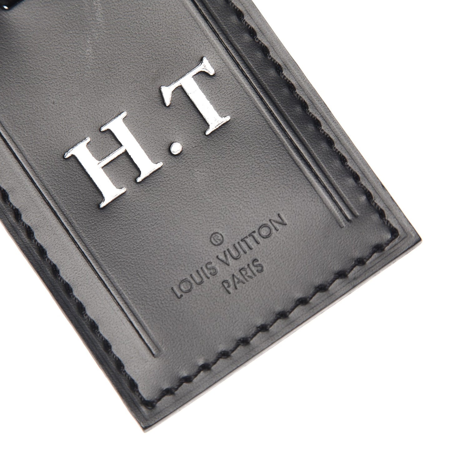 Calfskin Luggage Tag Black