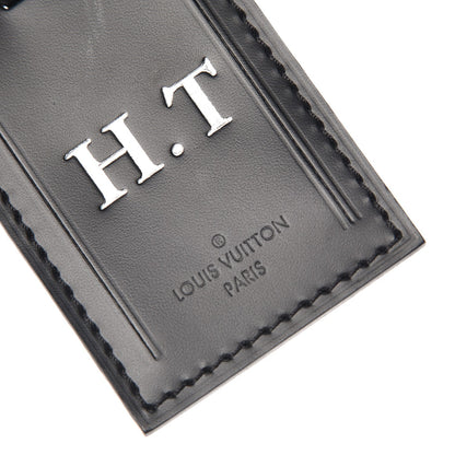 Louis Vuitton Calfskin Luggage Tag Black 3 of 3