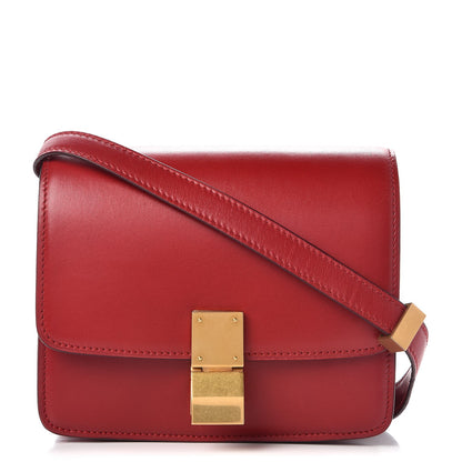 Celine Smooth Calfskin Small Classic Box Flap Bag Red 1 of 8