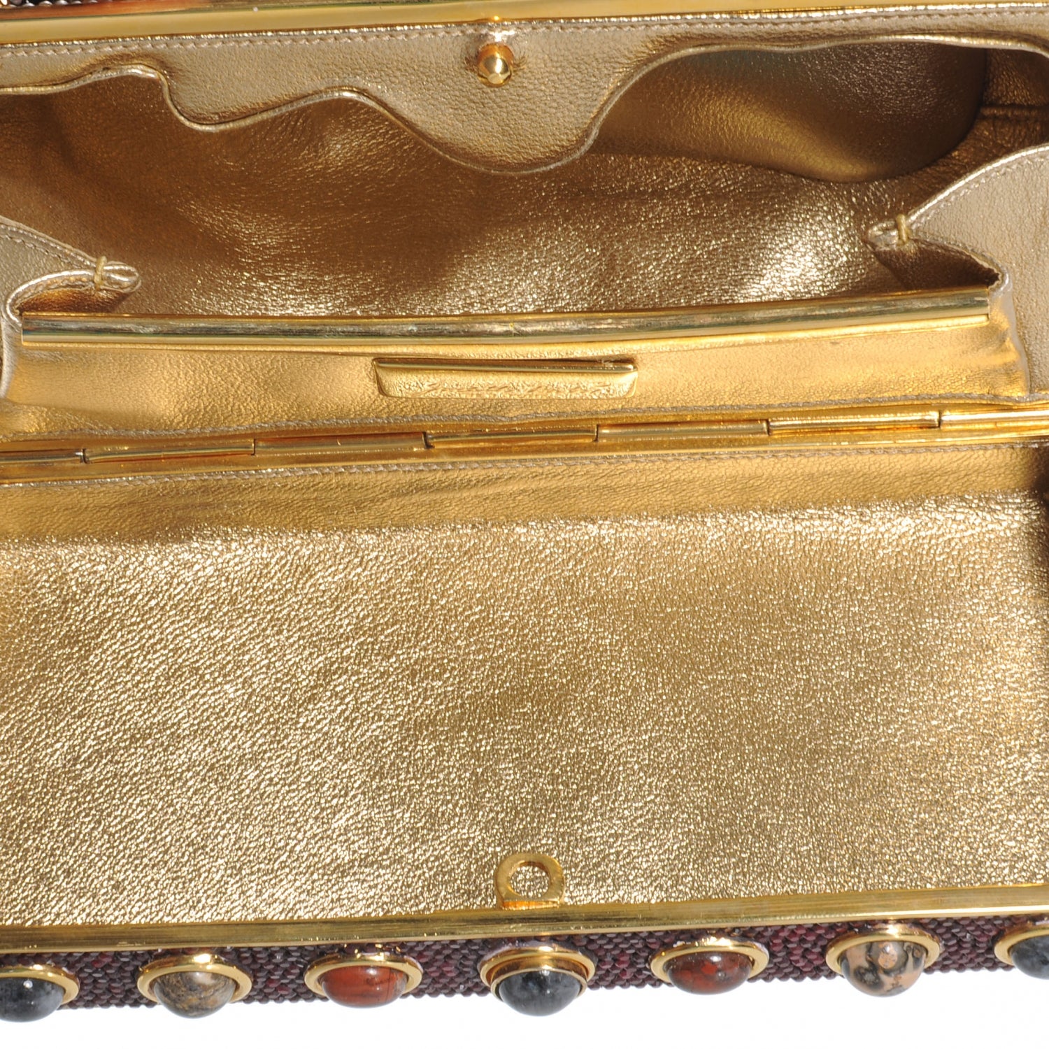 Judith Leiber Semi-Precious Stone and Crystal Lion Minaudiere Clutch 5 of 6