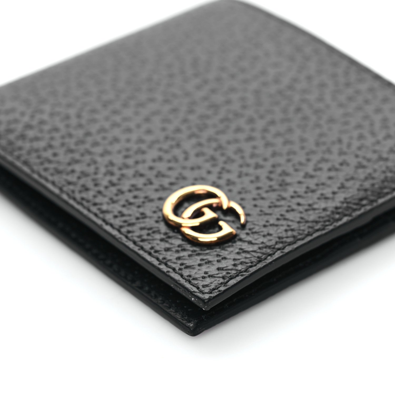 Gucci Calfskin Boar Effect GG Marmont Bi-Fold Wallet Black 8 of 8