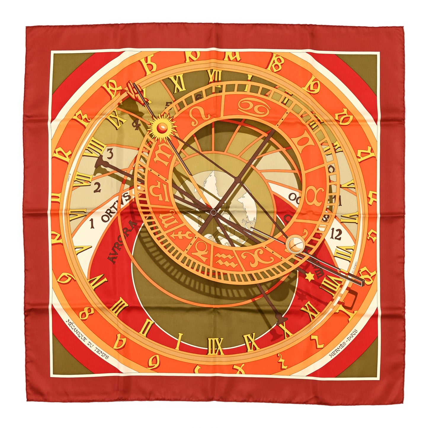 Silk Mecanique Du Temps Scarf 90