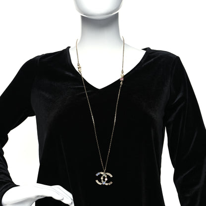 Chanel Crystal Pearl Gripoix Poured Glass Necklace Gold 2 of 7