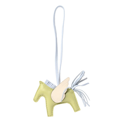 Hermes Milo Lambskin Grigri Rodeo Pegase Horse Bag Charm PM Jaune Bourgeon Bleu Brume Nata 1 of 4
