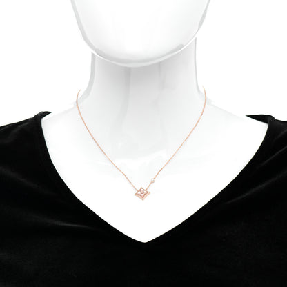 Louis Vuitton 18K Pink Gold Diamond Pink Mother of Pearl Color Blossom BB Star Pendant Necklace 2 of 5