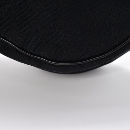 Gucci Monogram Medium Half Moon Hobo Black 12 of 14