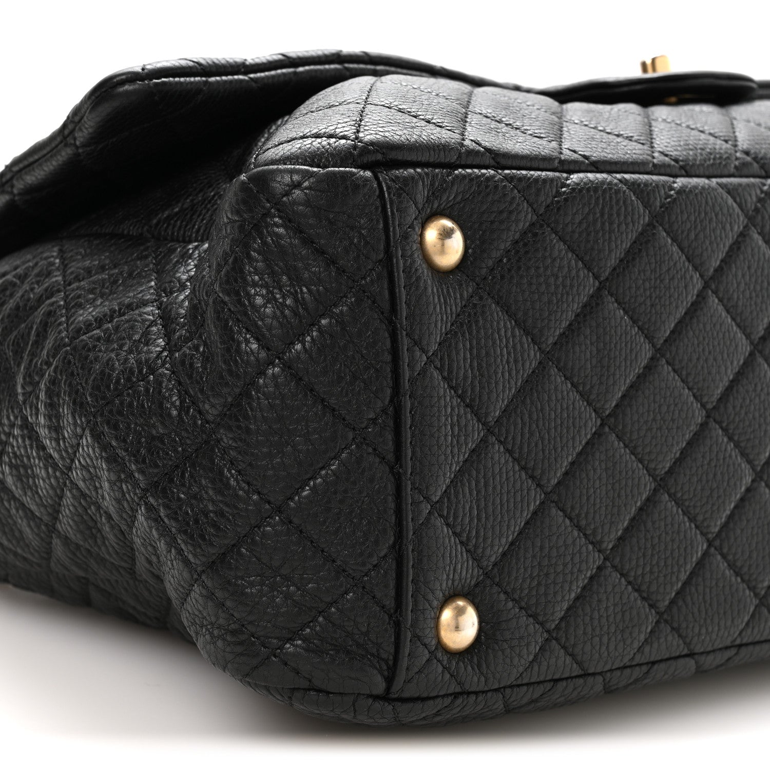 Chanel Grained Calfskin Quilted XXL Travel Flap Bag Black 9 of 10