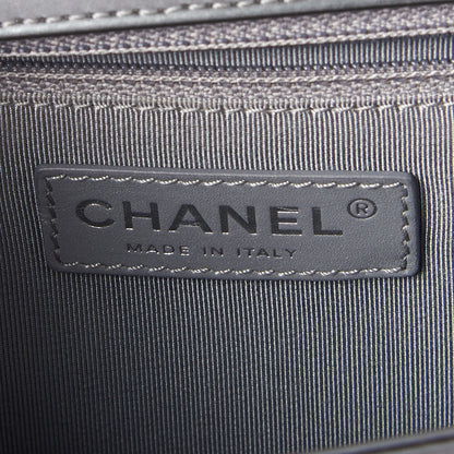 Chanel Glazed Calfskin Large Boy Flap Grey 5 of 13