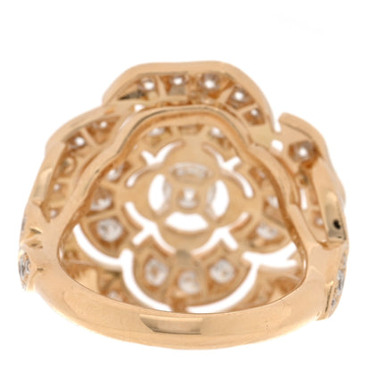 Chanel 18K Yellow Gold Diamond Bouton de Camelia Ring 49 5 3 of 4