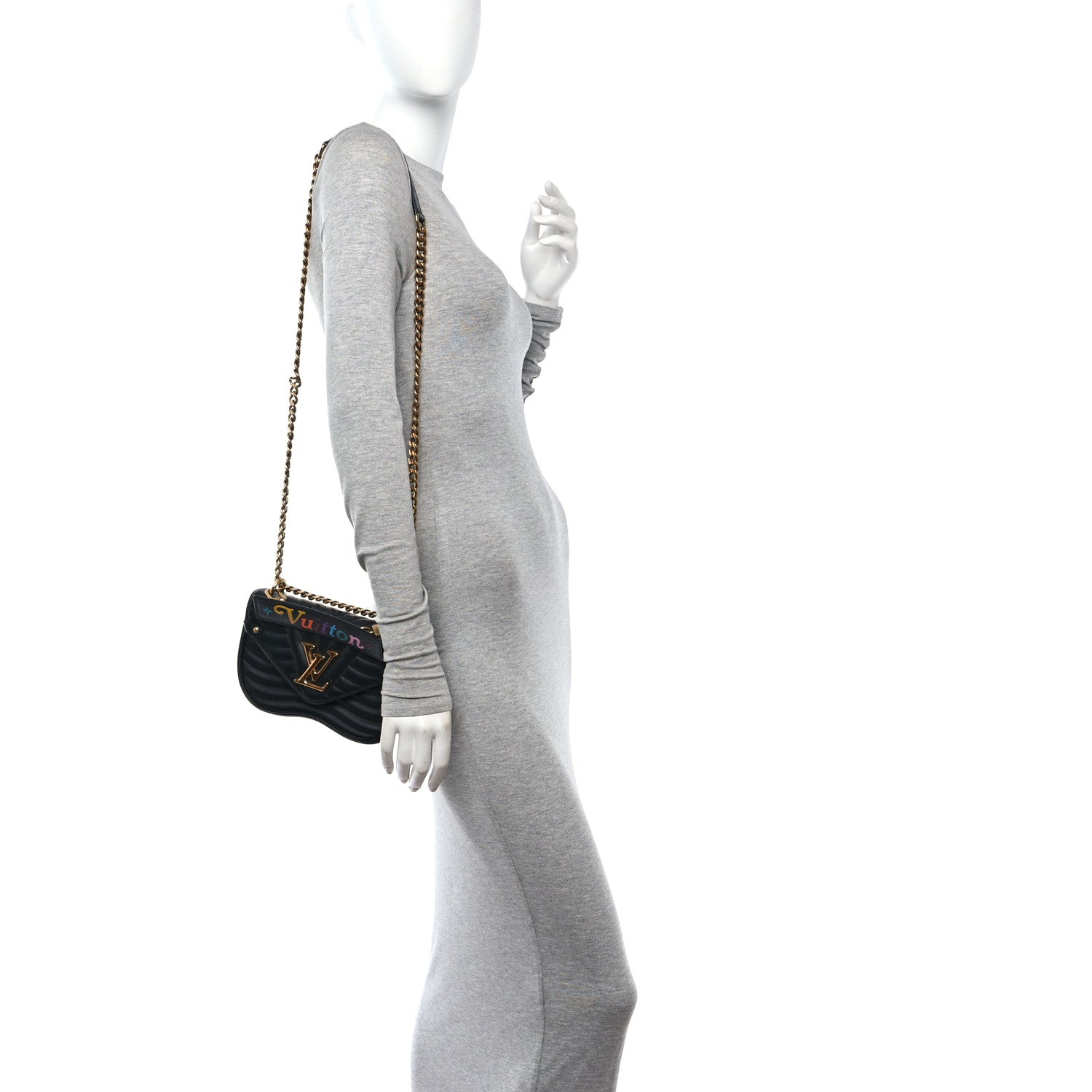 Louis Vuitton Calfskin New Wave Chain PM Black 2 of 11