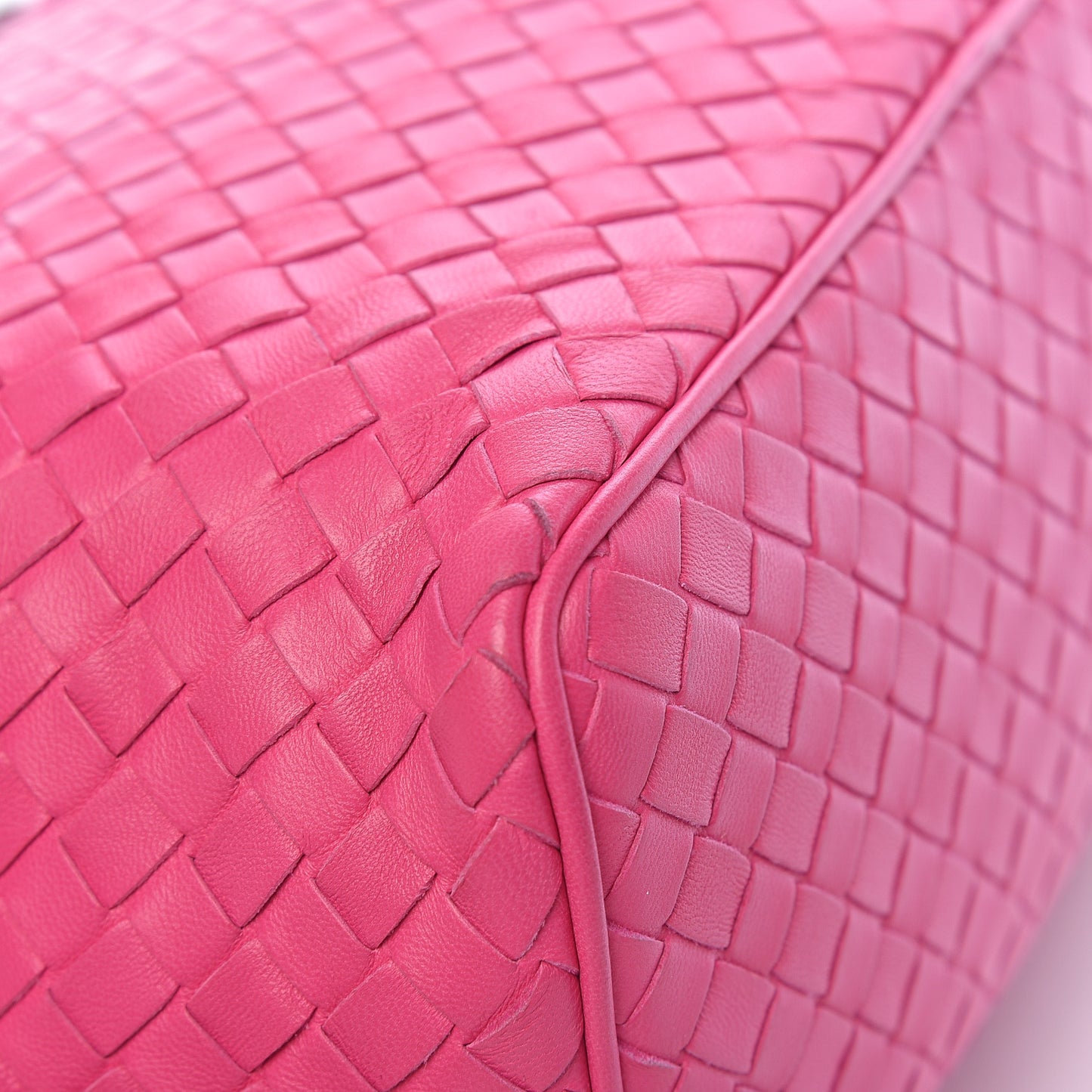 Nappa Intrecciato Hobo Fuchsia