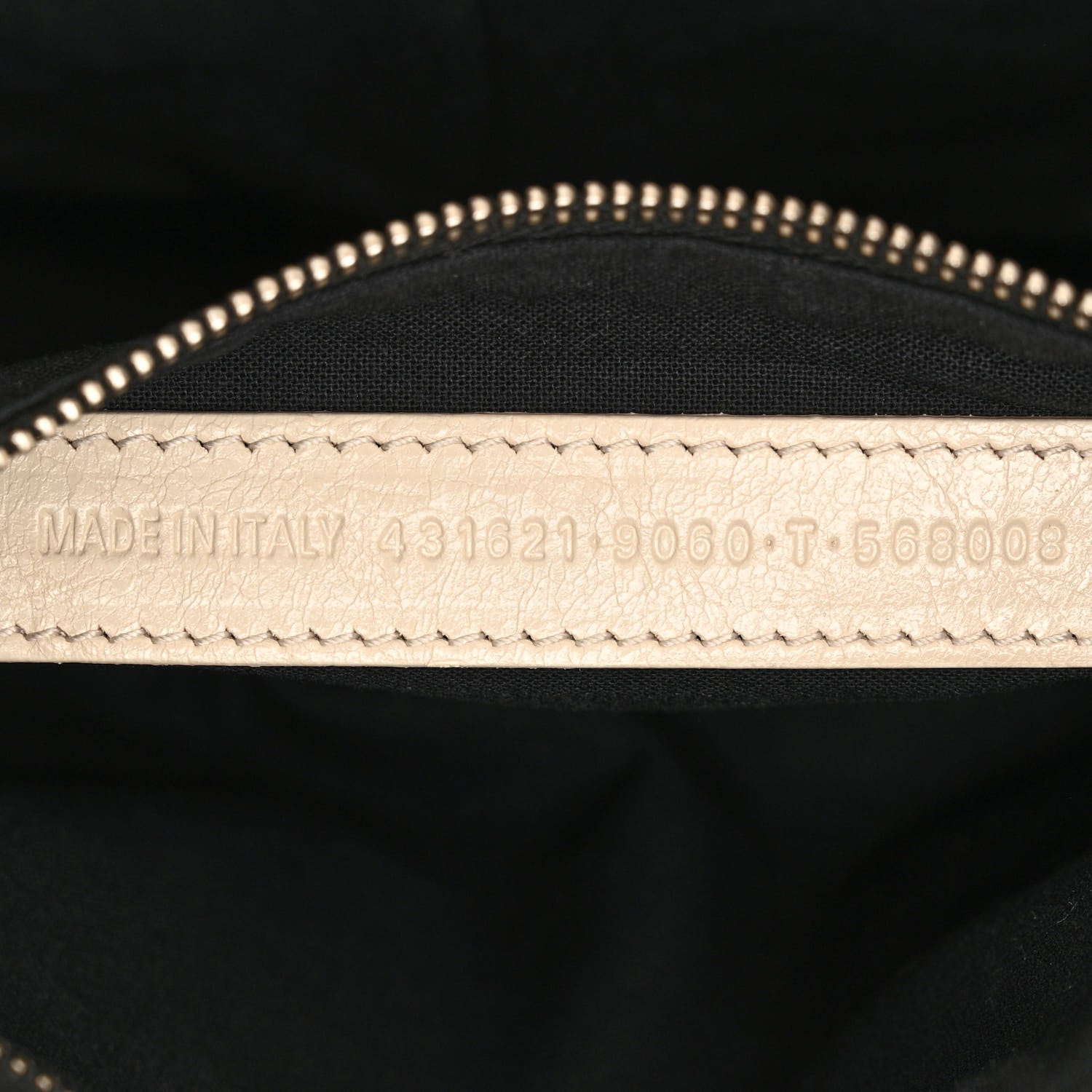 Balenciaga Agneau Classic Silver Hardware S City Logo Strap Light Beige Black 7 of 10