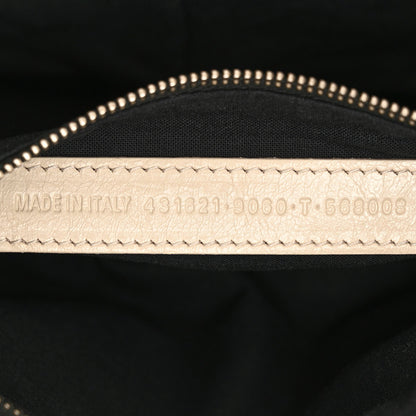 Balenciaga Agneau Classic Silver Hardware S City Logo Strap Light Beige Black 7 of 10