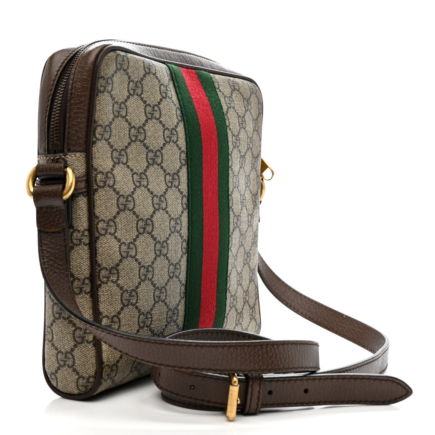 Gucci GG Supreme Monogram Web Small Ophidia Messenger Bag Brown 3 of 17