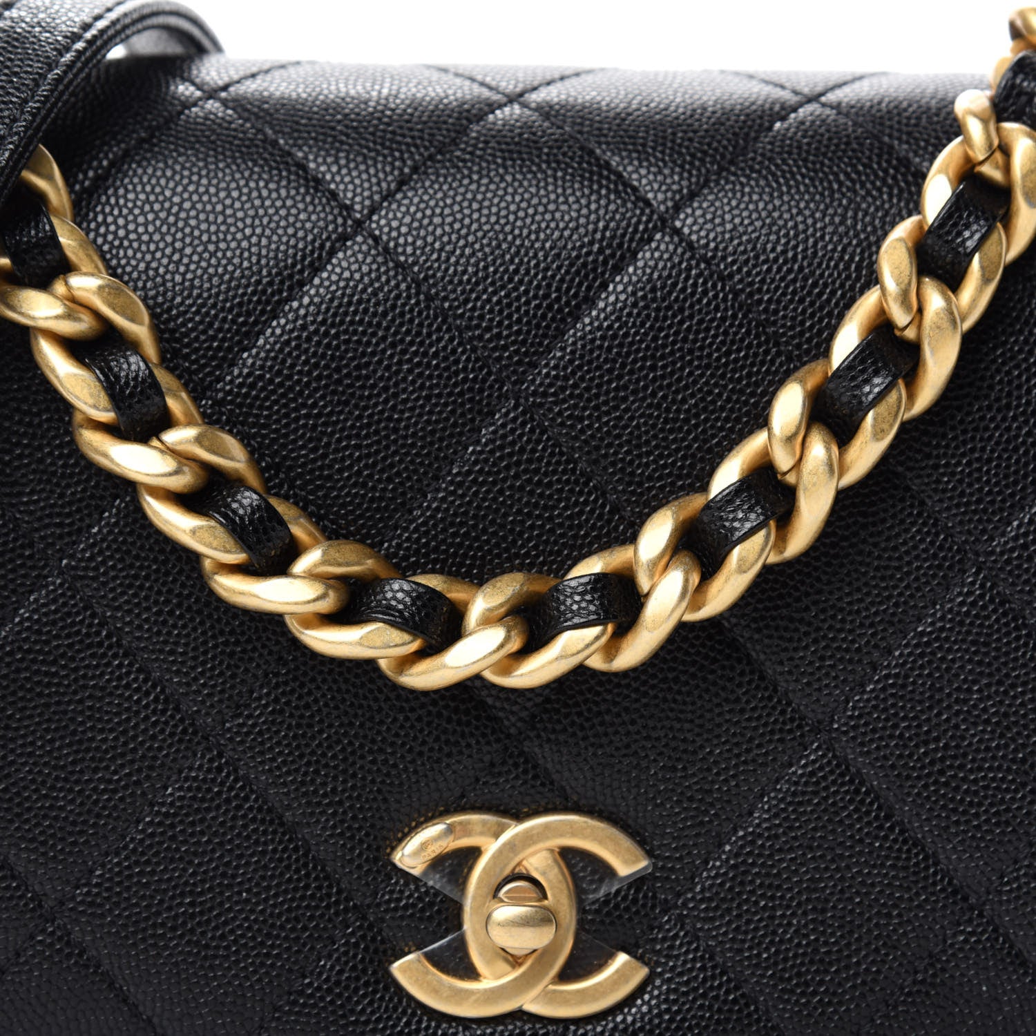 Chanel Caviar Quilted Small Fashion Therapy Flap Bag Black 10 of 11