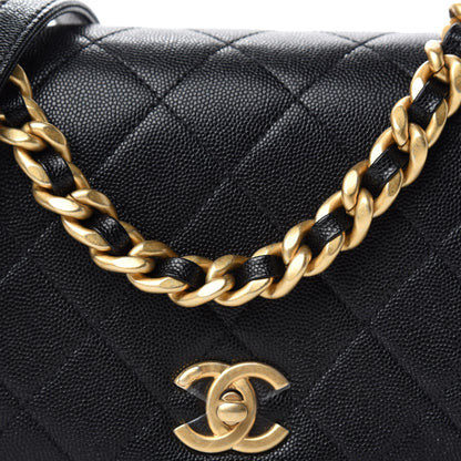 Chanel Caviar Quilted Small Fashion Therapy Flap Bag Black 10 of 11