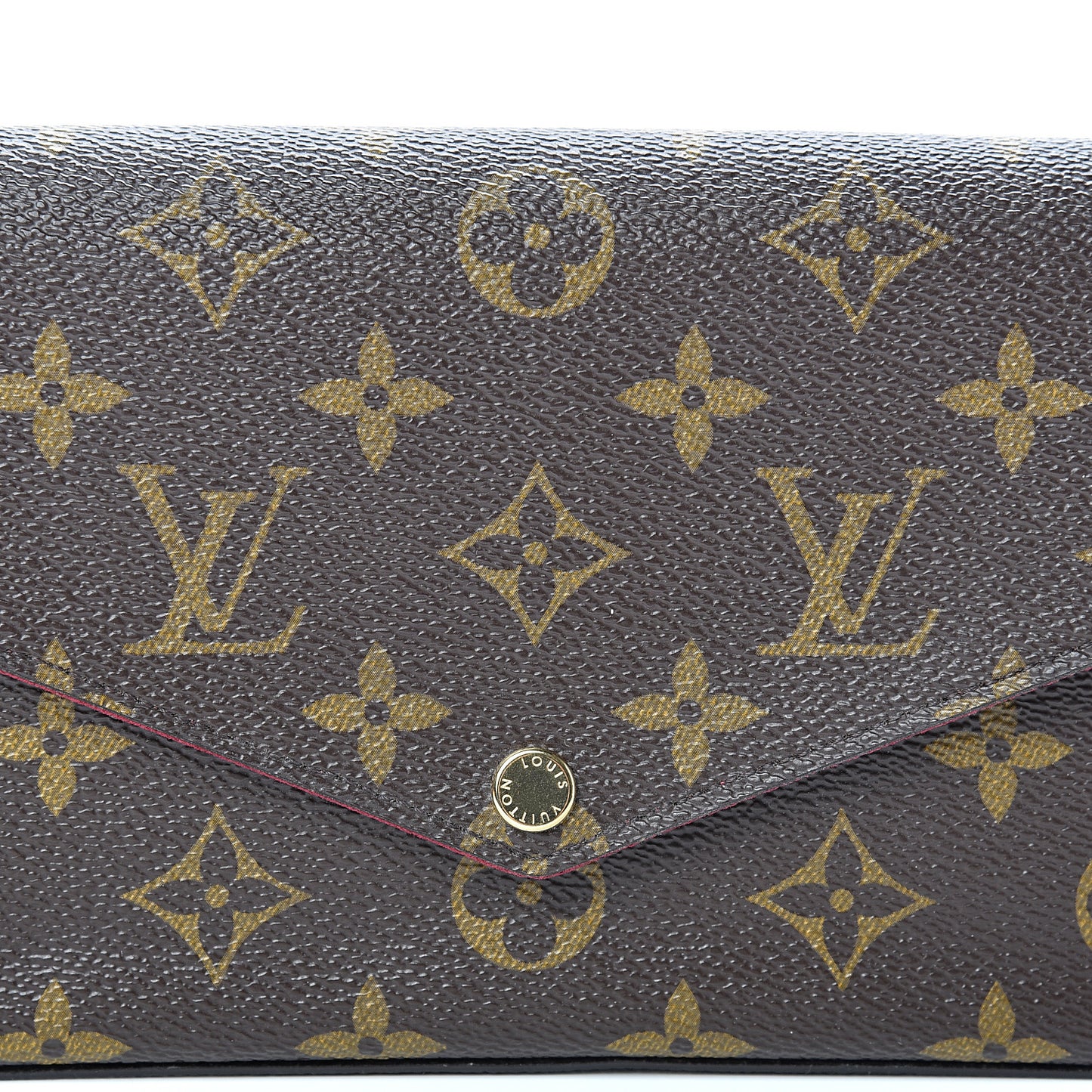 Monogram Pochette Felicie Chain Wallet Fuchsia
