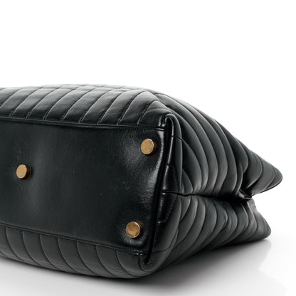 Saint Laurent Calfskin Y Quilted Monogram Large Loulou Shopper Black 12 of 12