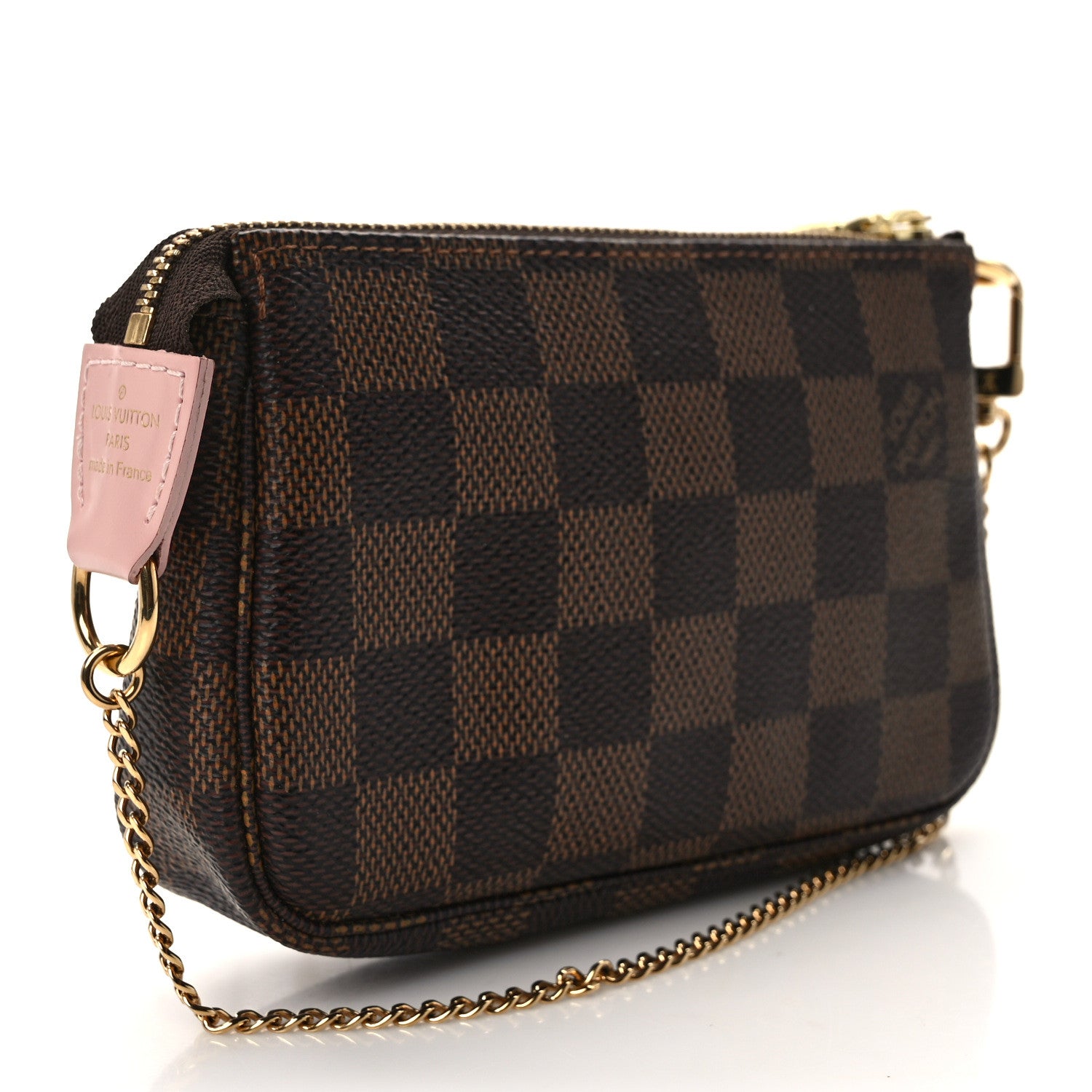 Louis Vuitton Damier Ebene 2020 Christmas Animation Big Wheel Mini Pochette Accessories Rose Ballerine 2 of 7
