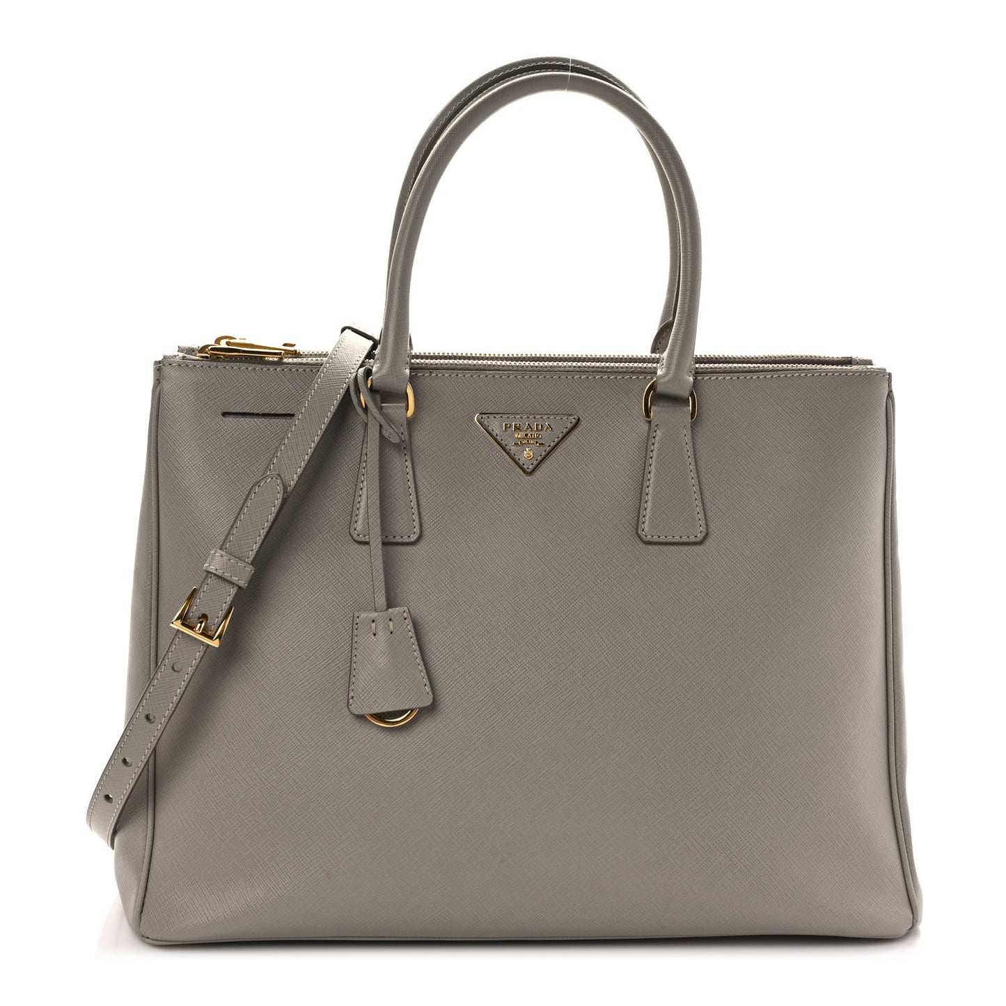 Saffiano Large Galleria Double Zip Tote Argilla