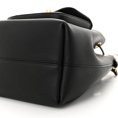 Louis Vuitton Calfskin Lockme Bucket MM Black 9 of 11