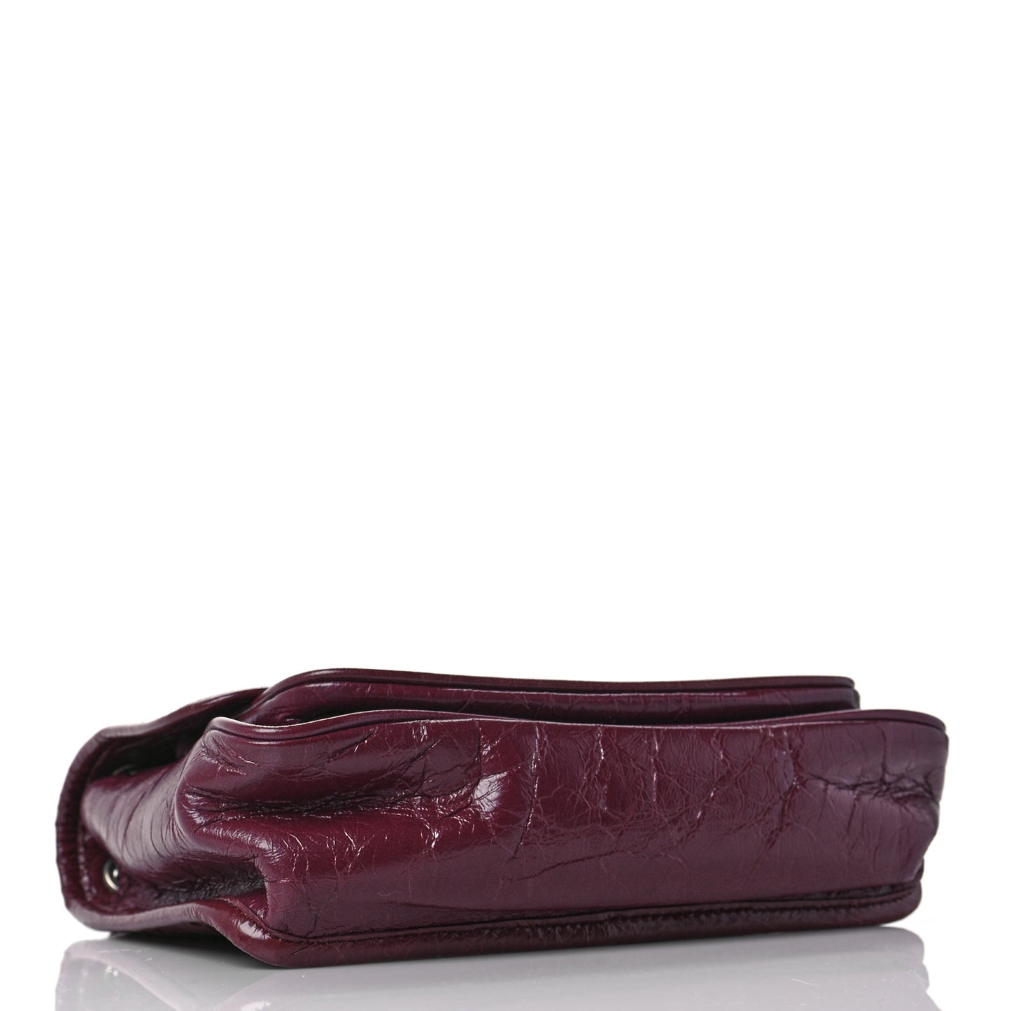 Crinkled Calfskin Matelasse Monogram Baby Niki Chain Satchel Rouge Legion