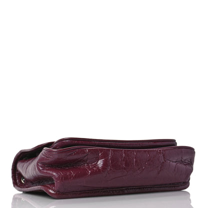 Saint Laurent Crinkled Calfskin Matelasse Monogram Baby Niki Chain Satchel Rouge Legion 4 of 8