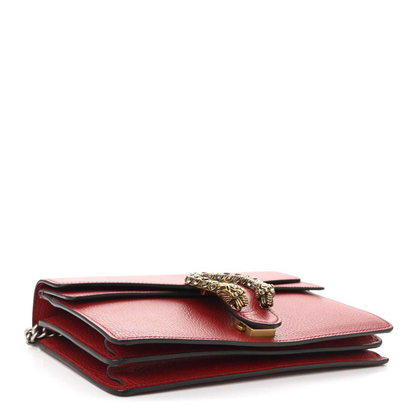 Dollar Calfskin Swarovski Crystal Small Dionysus Shoulder Bag Hibiscus Red