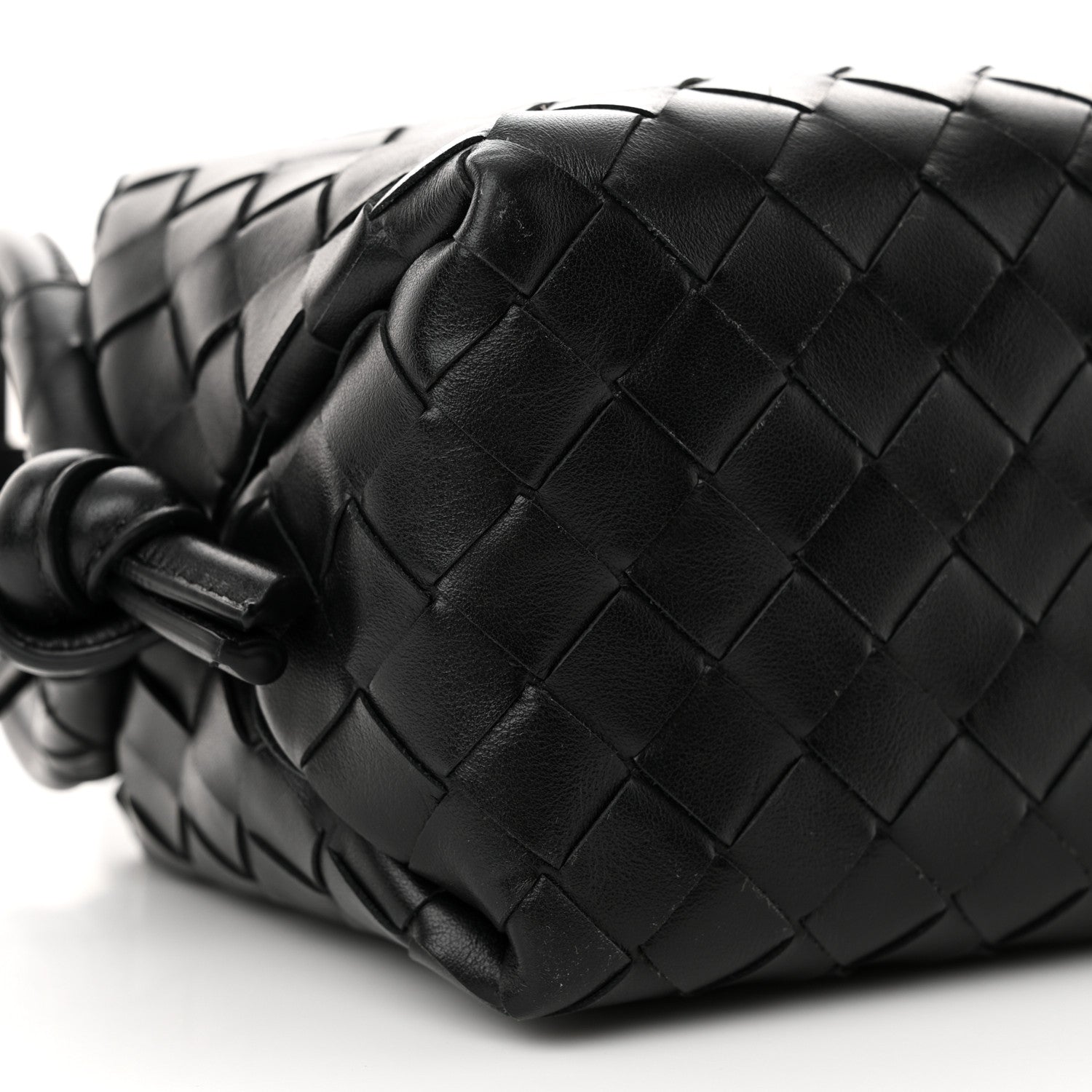 Bottega Veneta Calfskin Intrecciato Small Loop Top Handle Black 10 of 13