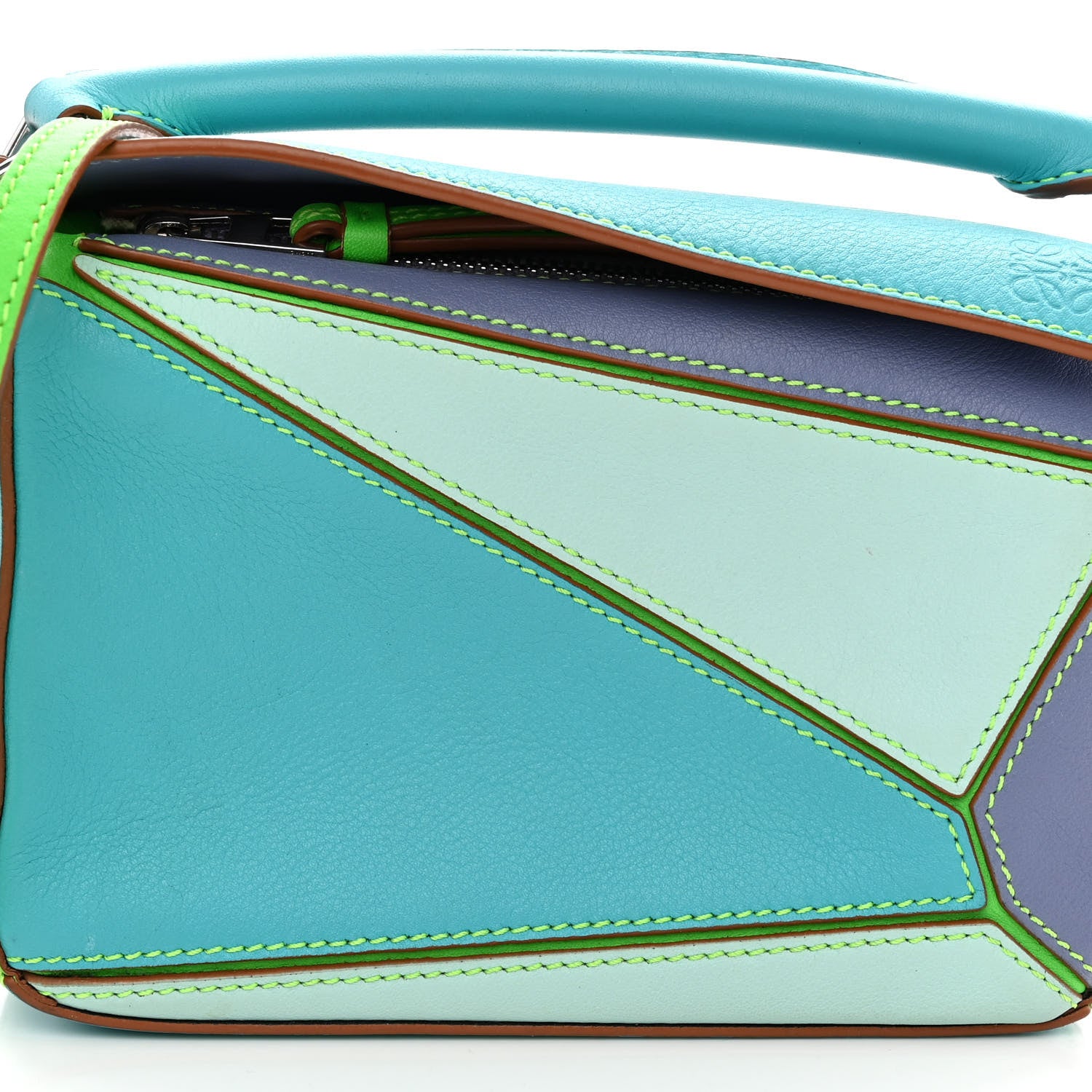Loewe Calfskin Mini Puzzle Bag Lagoon Blue Blueberry 7 of 10
