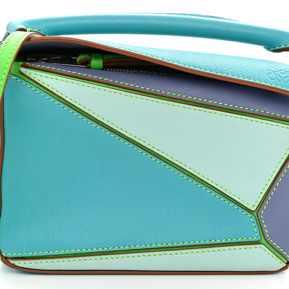 Loewe Calfskin Mini Puzzle Bag Lagoon Blue Blueberry 7 of 10